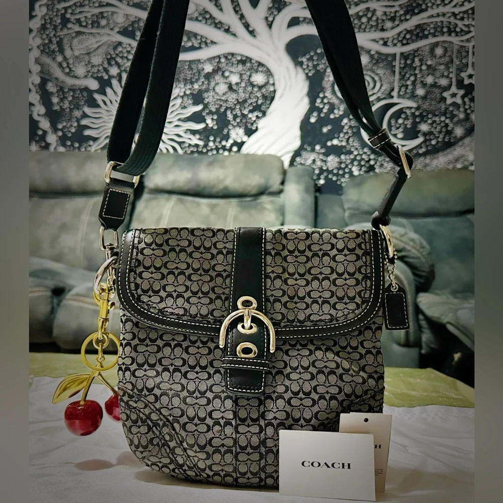 Vintage Coach soho shoulder bag Black and Gray Women's Bag - Picture 5 of 9